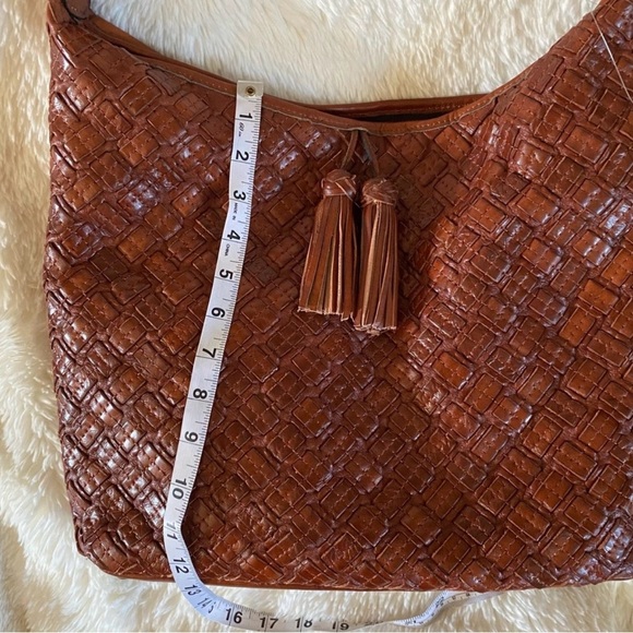 Patricia Nash Rich Brown Woven Leather Hobo - Picture 6 of 7